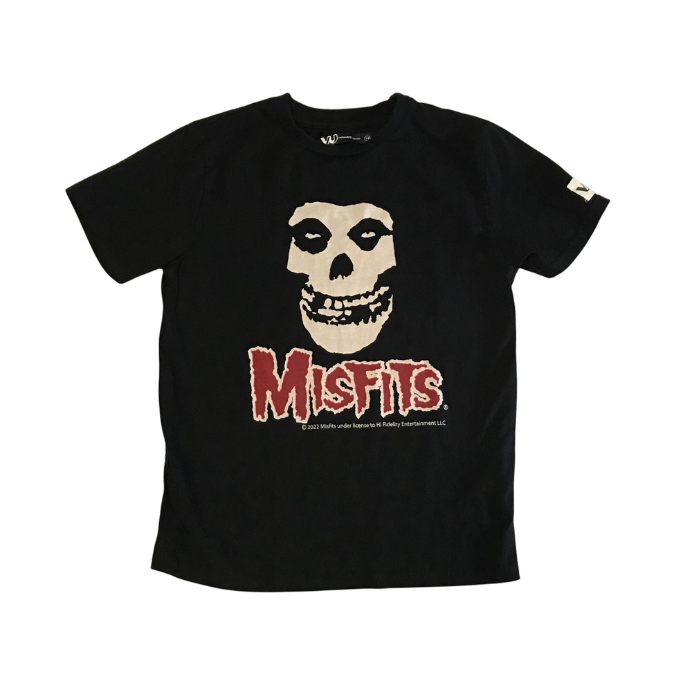 Misfits Fiend Skull Graphic Tee Black Vanilla Underground Kids 7-8 Punk Rock